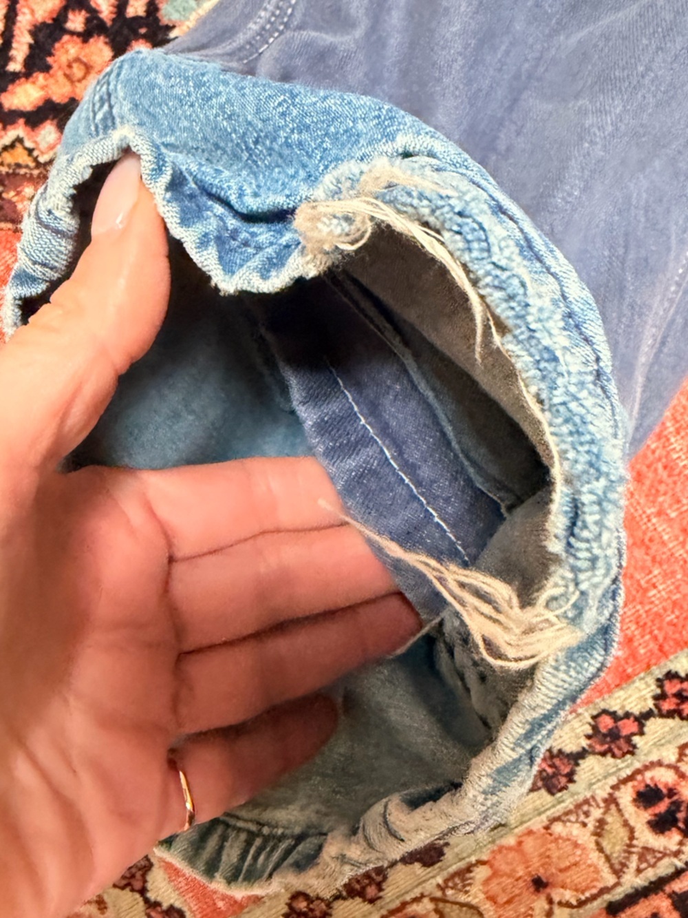 Vintage 1970's Patchwork Denim Overalls Small - Picture 8 of 11